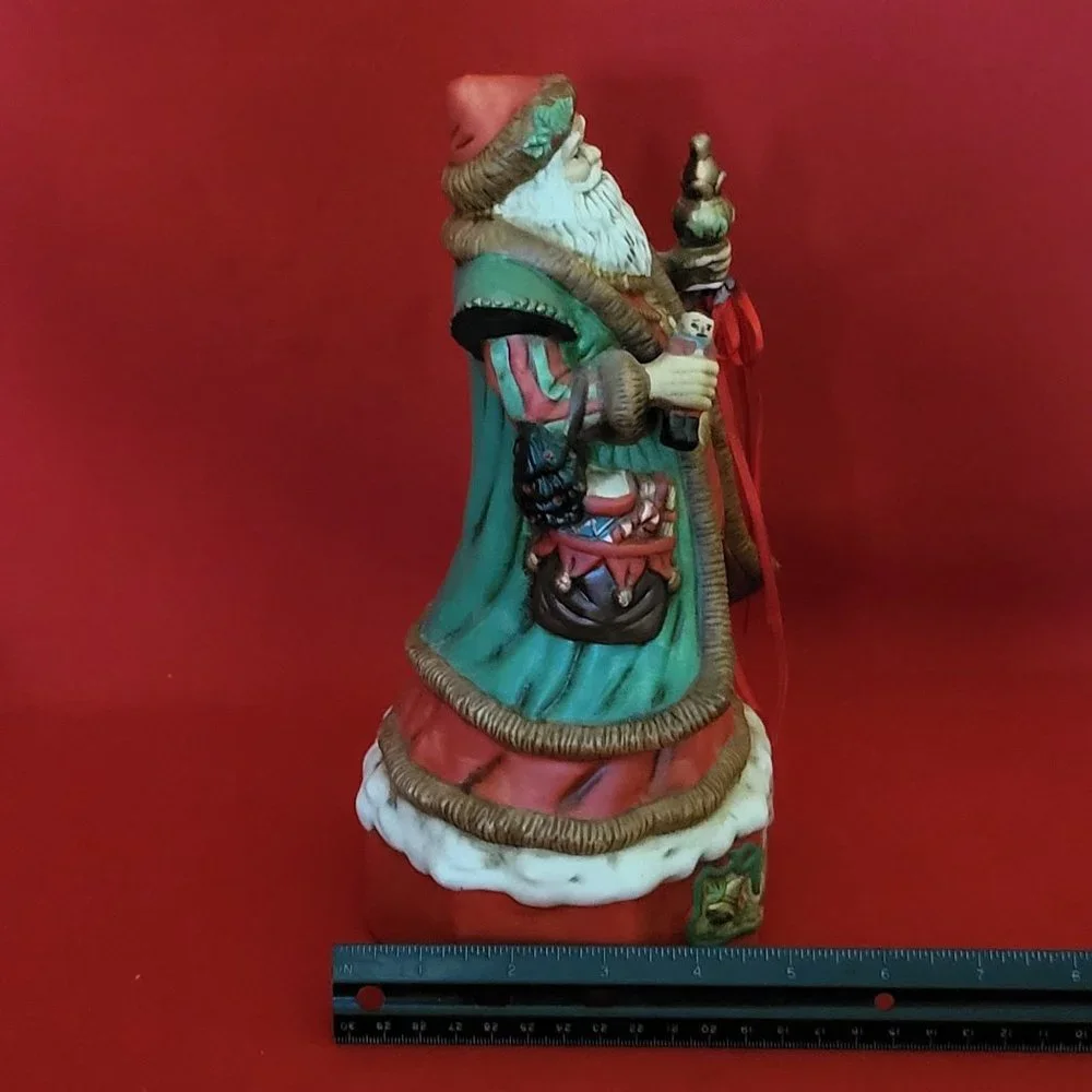 VTG Porcelain Santa Musical Plays Santa Claus Is Coming To Town Merry Ole Soul I